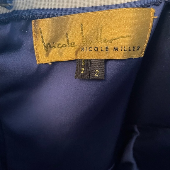 Nicole Miller Strapless Purple and Gold Cocktail Dress Size 2 - Picture 2 of 2